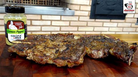 Como Fazer Chuleta Lemon Pepper Bisteca Bovina Tv Churrasco