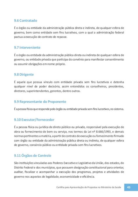 Cartilha Para Apresentação De Propostas No Ministério Da Saúde