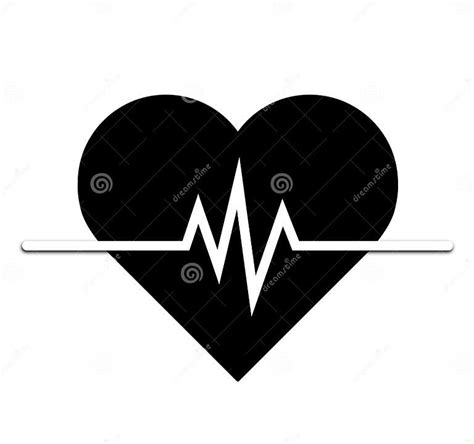 Heart Rate Icon Health Monitor Red Heart Rate Stock Illustration