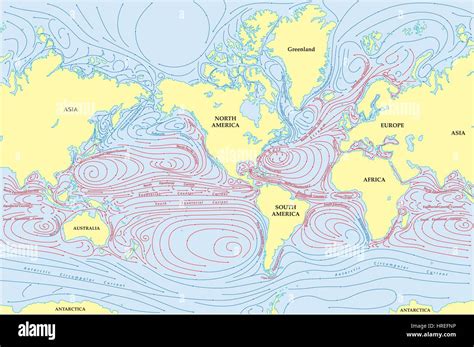 Vector world map of all sea currents Stock Vector Image & Art - Alamy