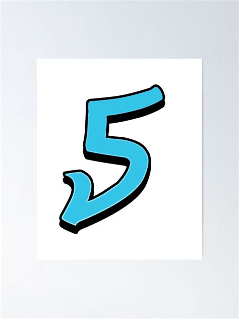 "number 5 graffiti " Poster for Sale by NIKI2 | Redbubble