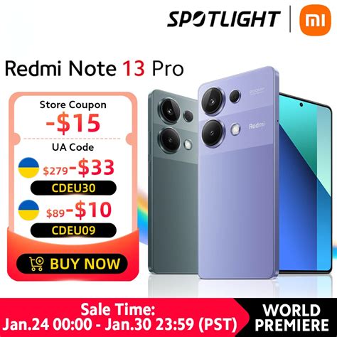 Wiatowa Premiera Wersja Globalna Xiaomi Redmi Note 13 Pro 4G Aparat 200