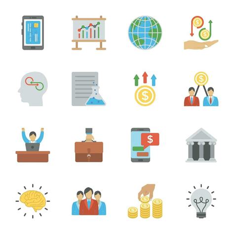 Pack Of Business And Finance Flat Icons Vector Art At Vecteezy