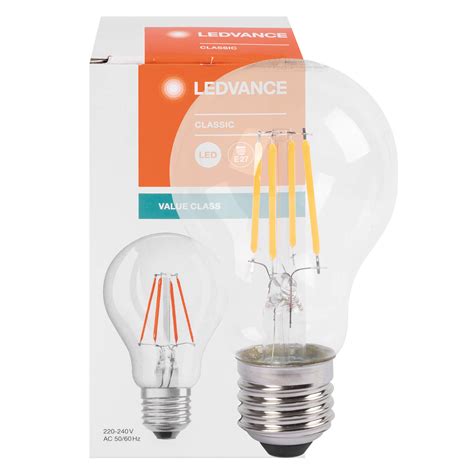 Led Filament Lampe Classic A Value Agl Form Klar E K Led