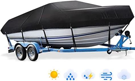 Amazon Mancro Trailerable Boat Cover Ft Waterproof Heavy Duty