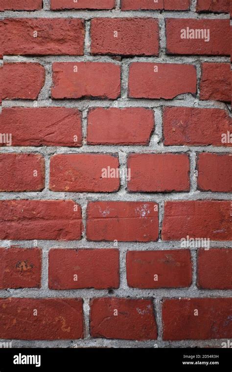 Textura De Una Pared De Ladrillo Hecha De Ladrillos Rojos Adheridos Con