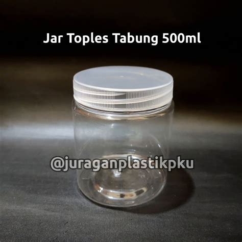 Jual Toples Jar Plastik Silinder 500ml Botol Toples Tabung Tinggi