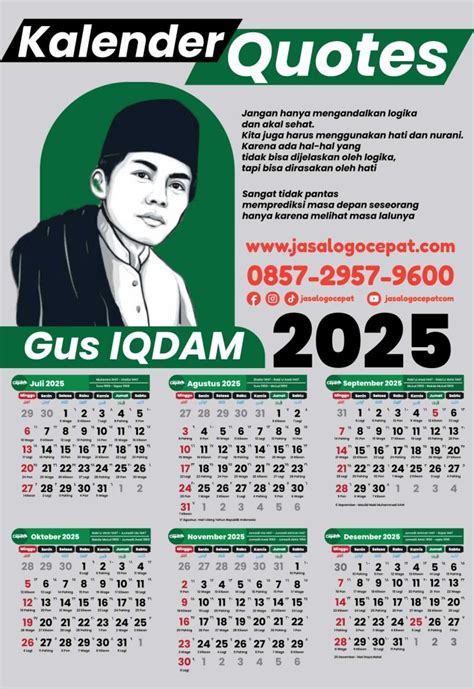 Download Kalender 2025 Cdr Pdf Editable Lengkap Jawa Hijriyah Islam