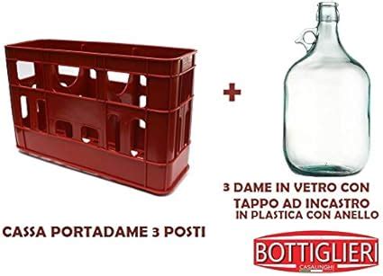 BOTTIGLIERI CASALINGHI Kit Cassa Porta Dame Con 3 Dame In Vetro Da 5