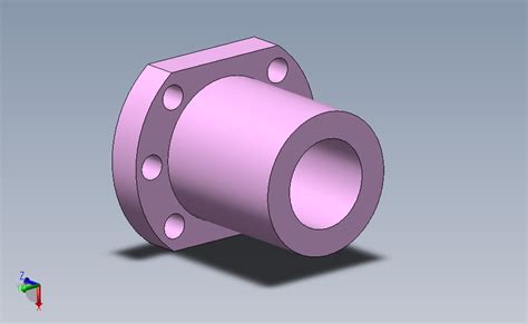 滚珠螺母sfu2505 T4 Solidworks 2018 模型图纸下载 懒石网