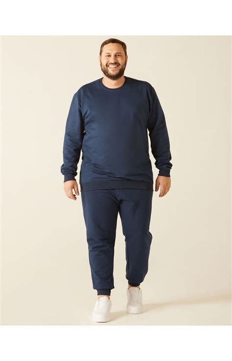 Cal A B Sica Masculina Plus Size Jogging Em Moletom Moda Feminina