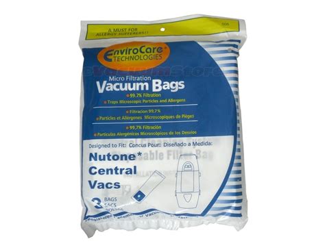 Nutone 3 Pack Central Vacuum Bags | eVacuumStore.com