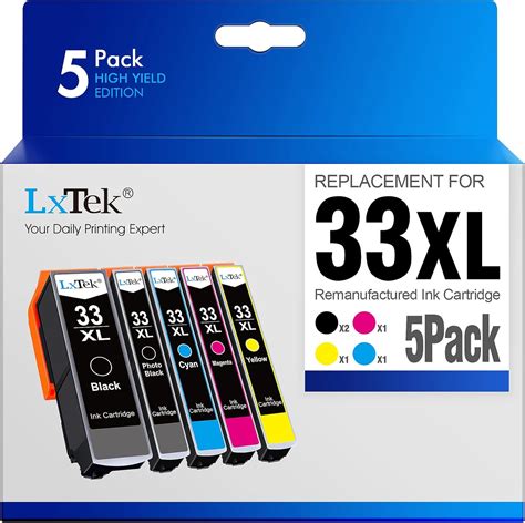 LxTek 33XL Tinta Multipack Compatible Para Epson 33 Cartuchos 33XL Para