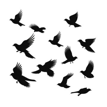 Black Bird Flying Silhouette PNG Free, Black Bird Flying Silhouette ...