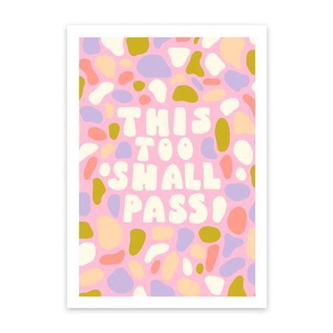 A4 Poster Quote This Too Shall Pass Muchables