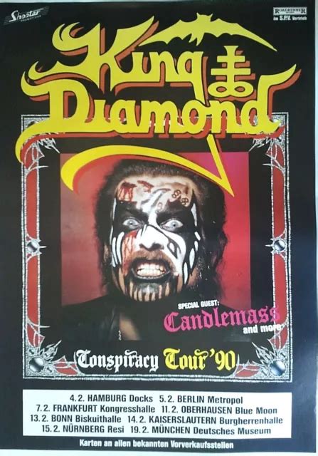 King Diamond Tour Orig Concert Poster Konzert Plakat Din