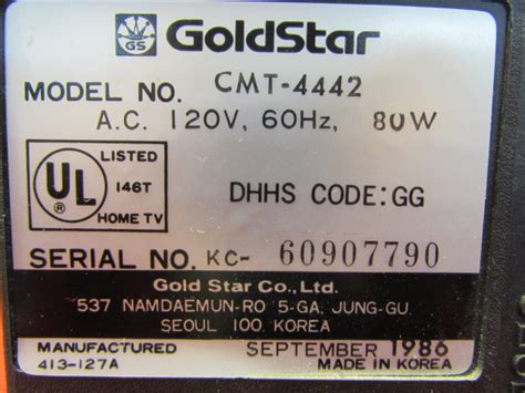 Lot Detail - GOLDSTAR PORTABLE TV WITH VHS