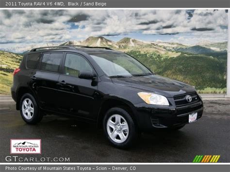 Black 2011 Toyota Rav4 V6 4wd Sand Beige Interior