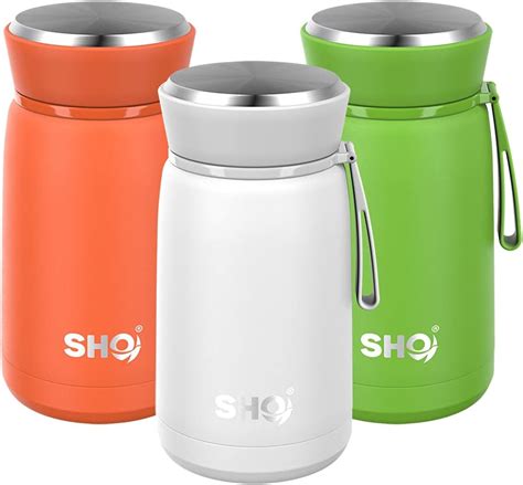 Sho Food Flask Vacuum Insulated Double Walled Stainless Steel Food