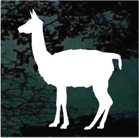 Llama Standing Car Decals And Window Stickers Decal Junky