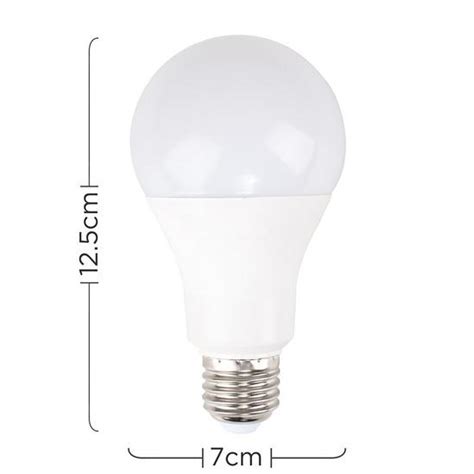 Lighting 4 Pack E27 White Thermal Plastic Gls Led 15w Cool White 6500k 1520lm Light Bulb