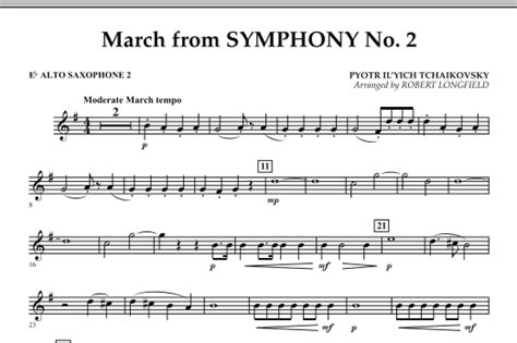 March From Symphony No 2 Eb Alto Saxophone 2 Sheet Music Robert