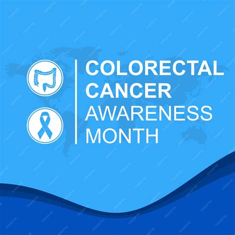 National Colorectal Cancer Awareness Month Of March Vector Illustration