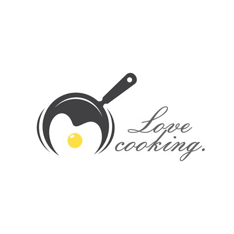 Pan With Heart Icon Love Cooking Logo Vector Logo Template Kitchen