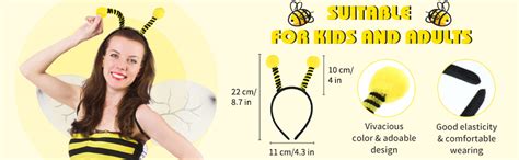 Amazon Yaomiao 8 Pieces Bee Antenna Headbands Tentacle Hair Bands