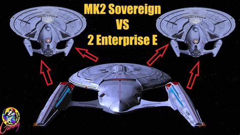 Sovereign Mk2 Vs 2 Original Sovereign Class Star Trek Starship Battles Youtube