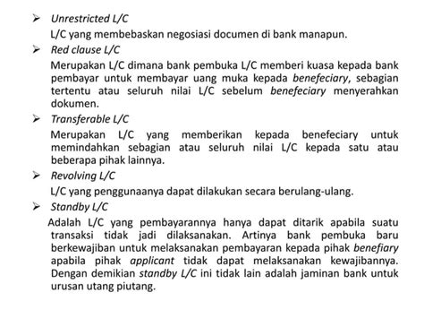 Prosedur Ekspor Dengan Letter Of Credit L C Materi EXPORT IMPORT