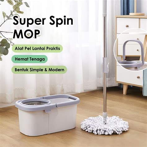 Jual Alat Pel Lantai Spin Mop Kain Pel Ft Praktis Alat Pembersih