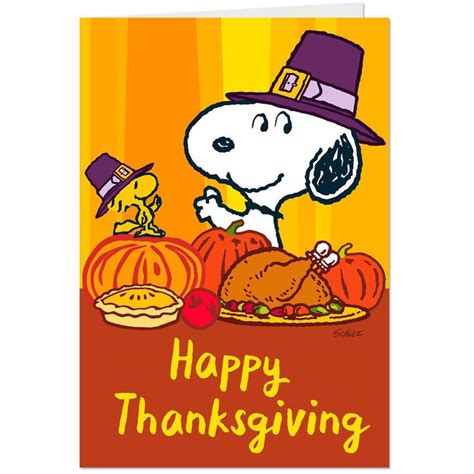 Peanuts Snoopy And Woodstock Thanksgiving Cards Pack Of 10 Happy