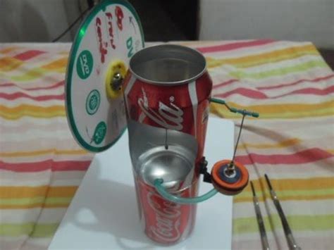 Gamma Stirling Engine Made With Soda Cans Motor Stirling Stirling