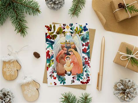 Christmas Nativity Cards Pack Printable Hand-drawn Christian - Etsy