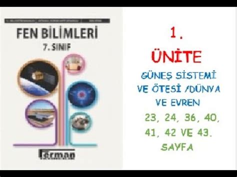 Sinif Fen B L Mler Ders K Tabi N Te G Ne S Stem Ve Tes