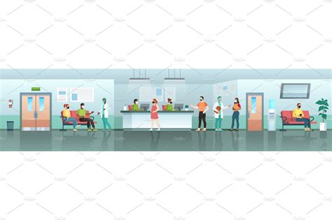 Hospital waiting room. Medical | Healthcare Illustrations ~ Creative Market