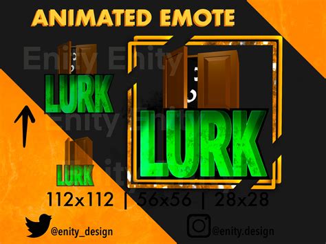 Twitch Emote Lurk Animated Streamer Emote Green Text Emote Lurking In