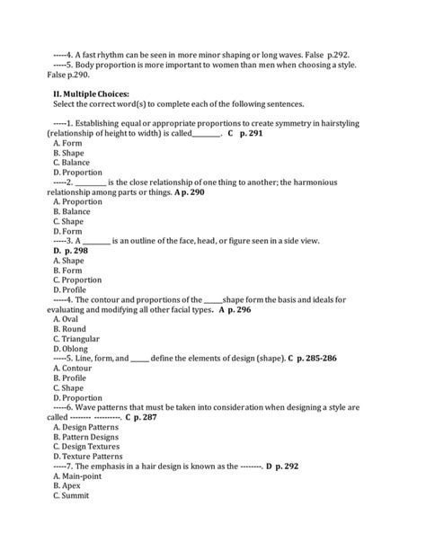 Lesson plan principles of hair design