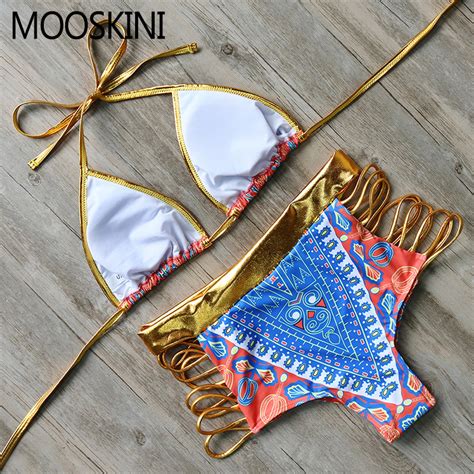 Mooskini Women Push Up One Piece Monokini Padded Bikini Set Swimwear