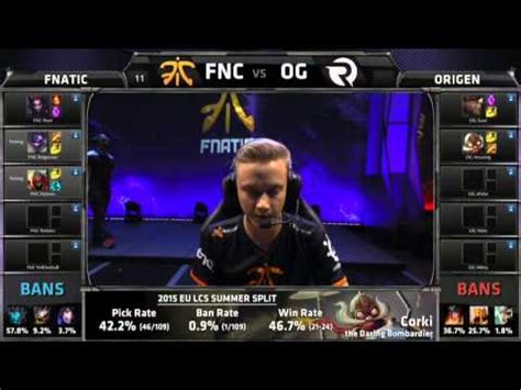 Origen Vs Fnatic Final Mapa 1 LCS EU Summer PlayOffs 2015