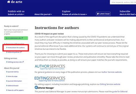 Get Familiar With The Instructions For Authors