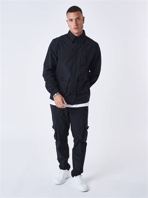 Multi Pocket Workwear Jacket Black