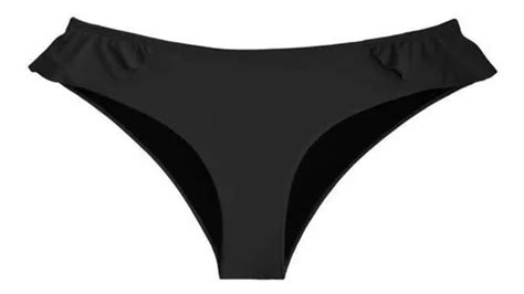 Bikini Calz N Con Vuelos Color Negro Cuotas Sin Inter S