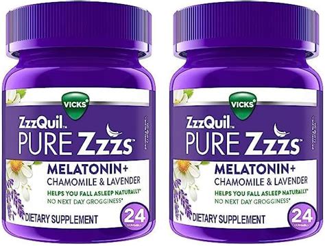 Amazon ZzzQuil Pure Zzzs Melatonin Sleep Aid Gummies With