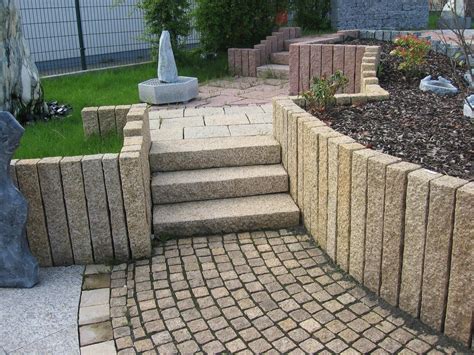 Granit Palisade Gelb 12 X 12 X 50 Cm Gestockt G682 Menz