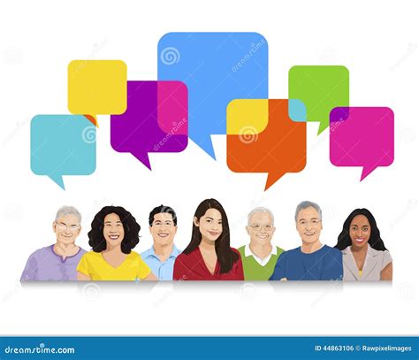 Group Of People With Speech Bubbles Stock Illustration Illustration