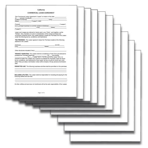 California Commercial Lease Agreement American Landlord