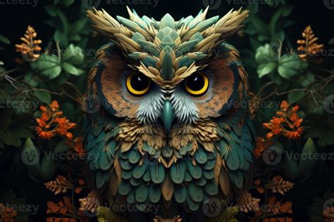 AI generated Intricate Owl letter art. Generate Ai 40534399 Stock Photo ...