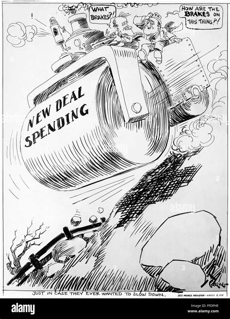 CARTOON: NEW DEAL, 1936. /nAmerican cartoon depicting President ...